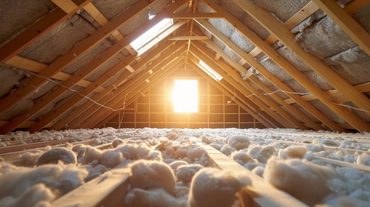 Isolation des combles d'une maison par soufflage de laine